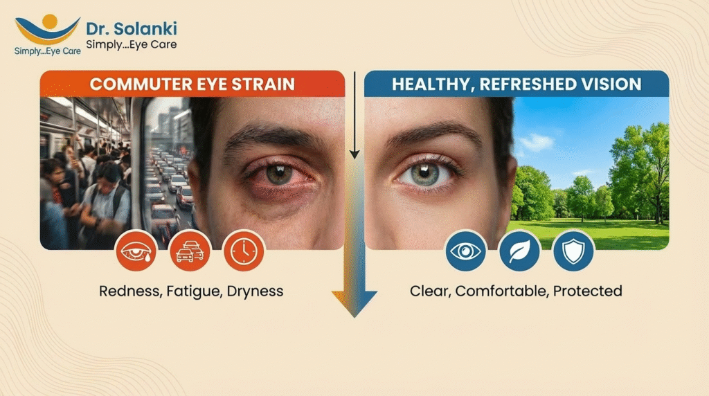 Bangalore commuter eye problems